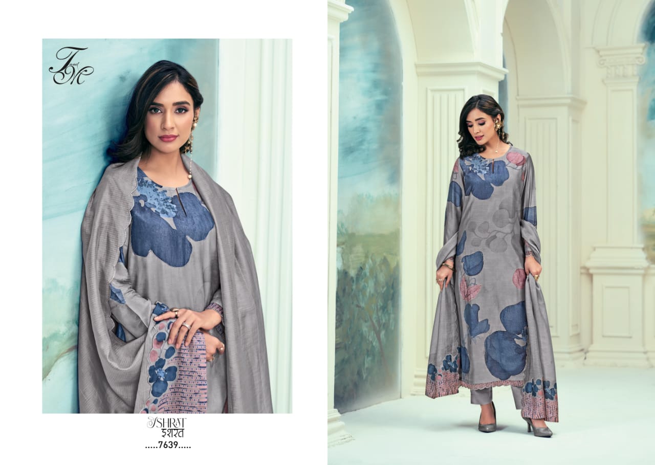 Ishrat By T And M Muslin Silk Digital Printed Dress Material Wholesale Price In Surat